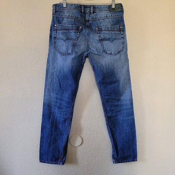 Diesel Mens Krayver Slim Carrot Jeans 31x30 Blue Regular Denim Distressed - Picture 10 of 10